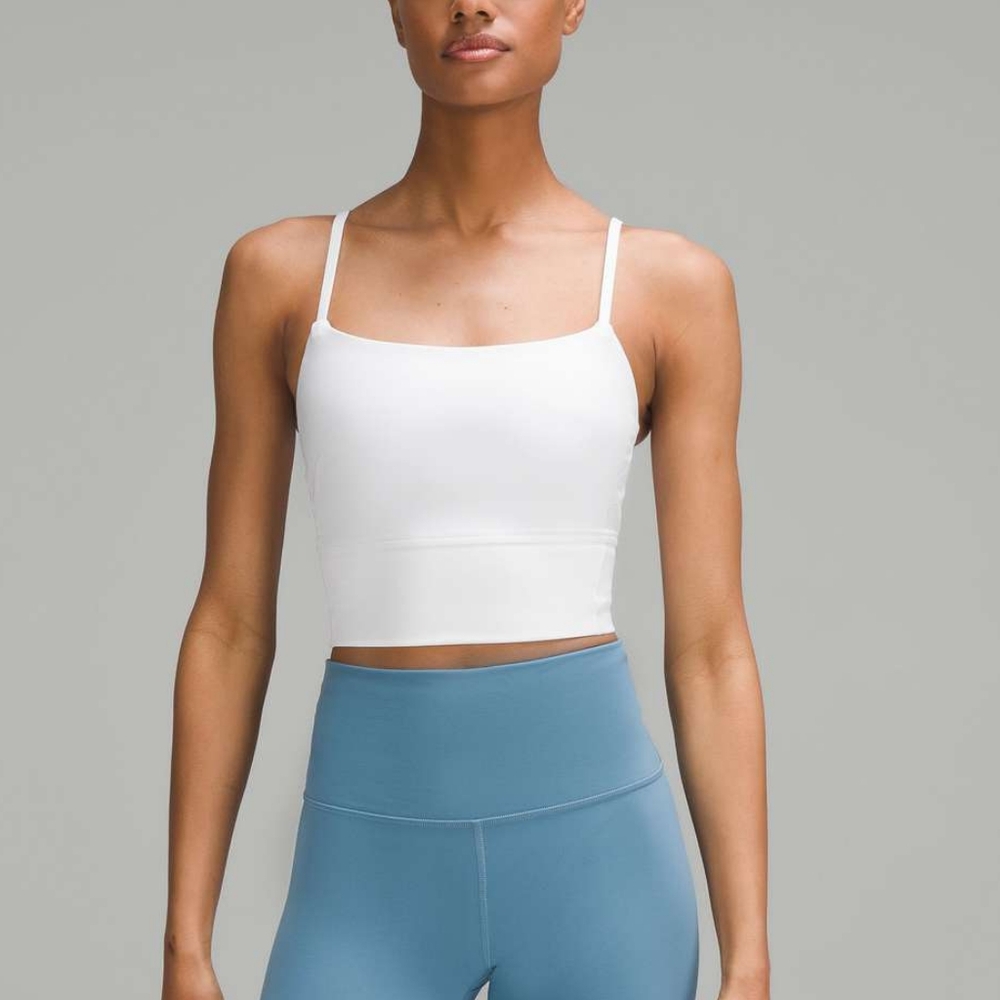 Lululemon White Train Strappy Tank Size 4 NWT